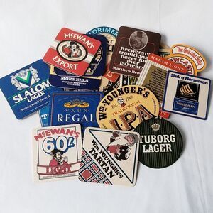 Vintage European Bar Coasters Set of 25